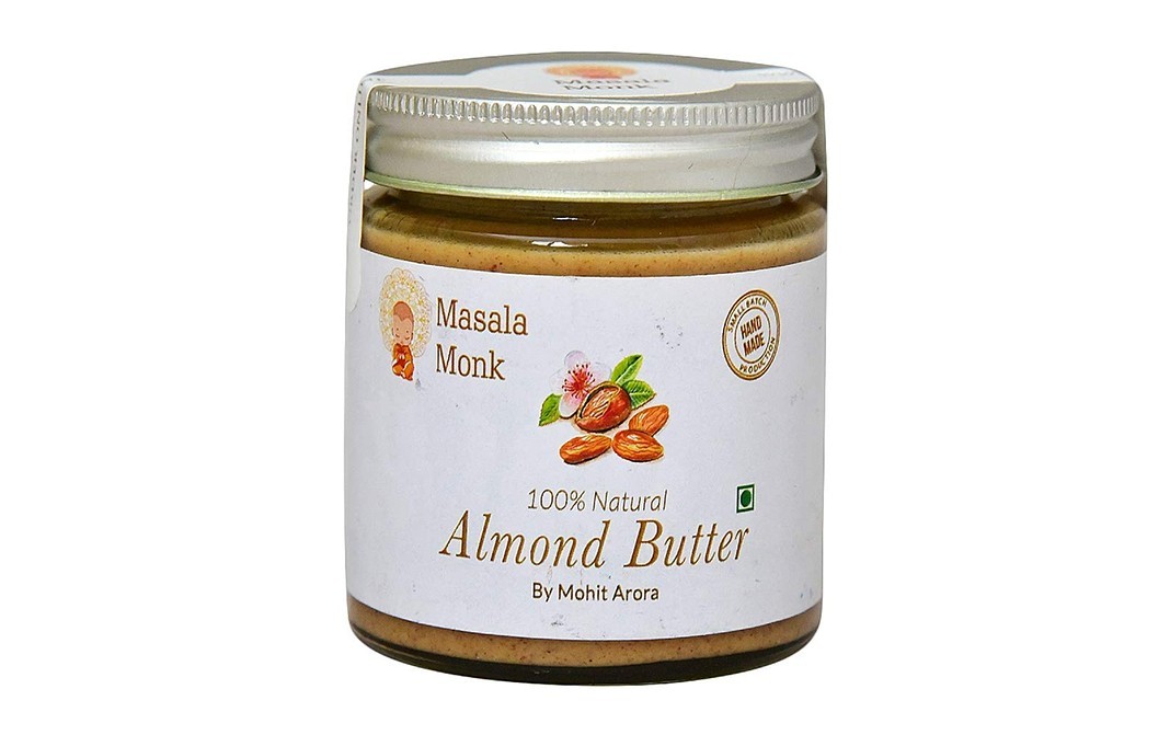 Masala Monk Almond Butter    Glass Jar  120 grams